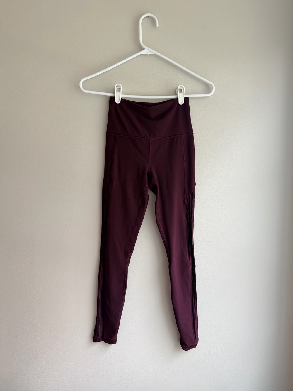 Athleta High-Waist Active 7/8 Leggings in Deep Wine